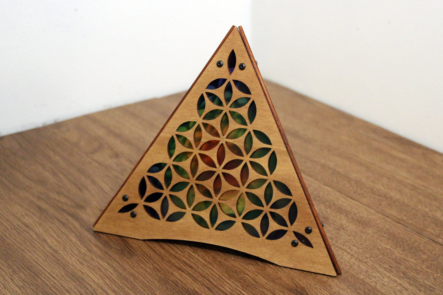 Pyramid - Flower of Life - Rainbow